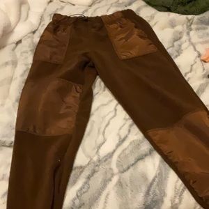 Brown patched sweats